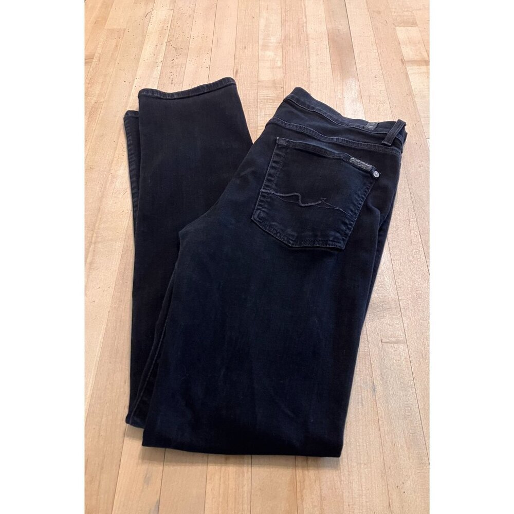 S7 For All Mankind Mens Vintage Y2K Slimmy S7 Jeans Size 34x32 Black Dark AN EXC - Picture 11 of 12